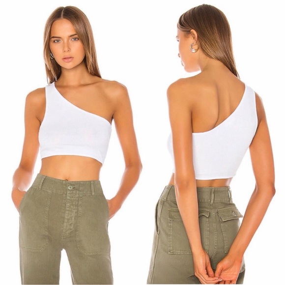 Superdown Ellie One Shoulder Top in White - Picture 2 of 13